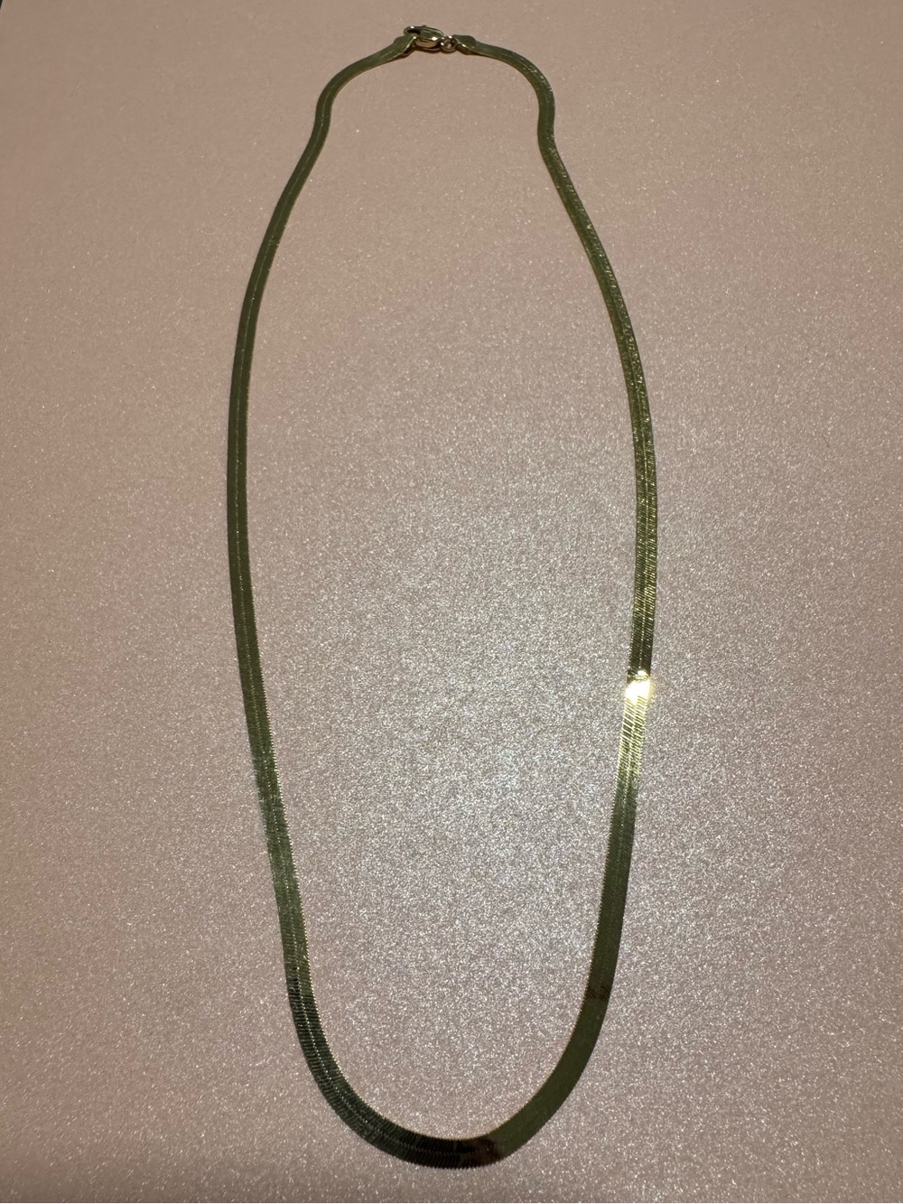 Real 18k Saudi Gold Herringbone Necklace - Women Jewelry